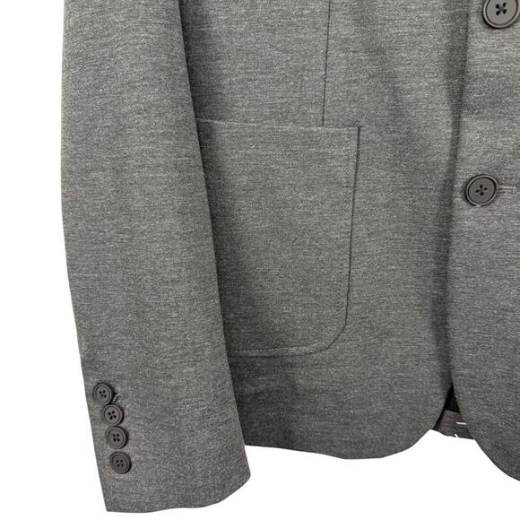 Kenneth Cole New York Mens Gray Ponte Thick Knit Blazer Suit Jacket Stretch 40 - Picture 6 of 16